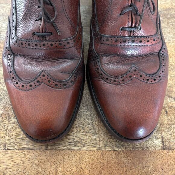 Vintage mod hipster retro wingtip slim square toe oxfords 1970s 80s main image 7